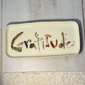Juliska Cream Gratitude Serving Tray